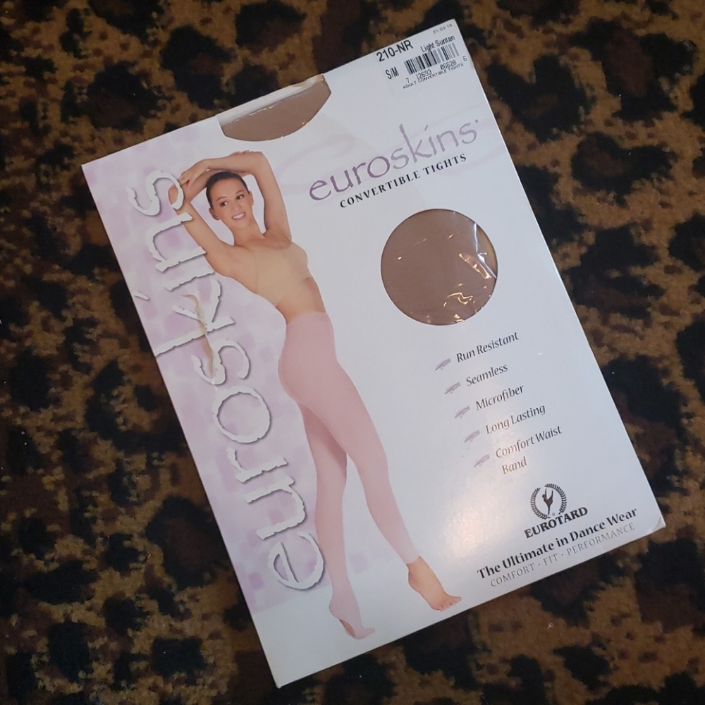 Euroskins convertible light suntan tights. S/M